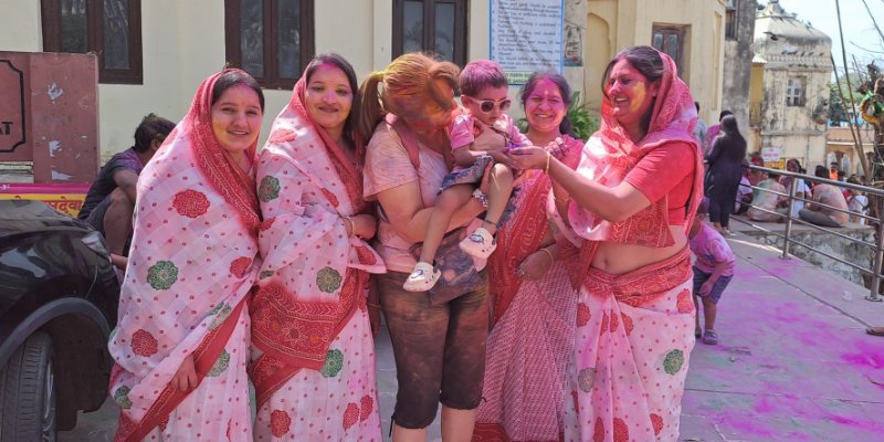 Indija, Holi festival Puškar, žene